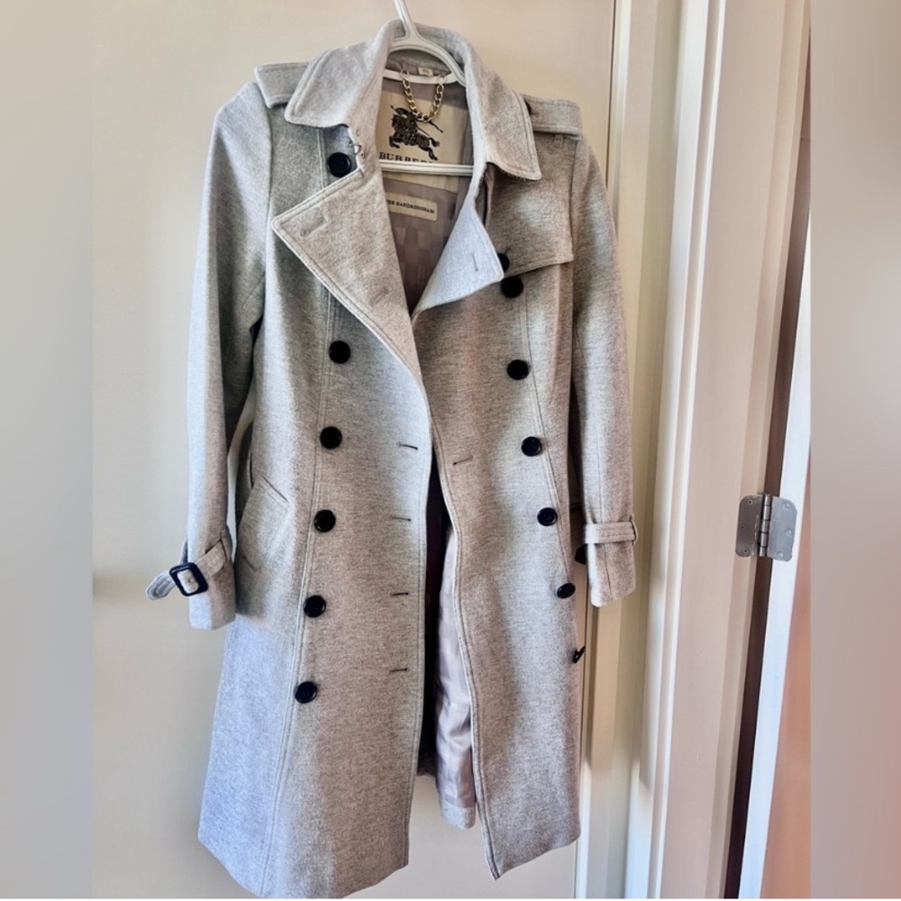 Burberry Gray Trench Coat - Picture 3 of 12